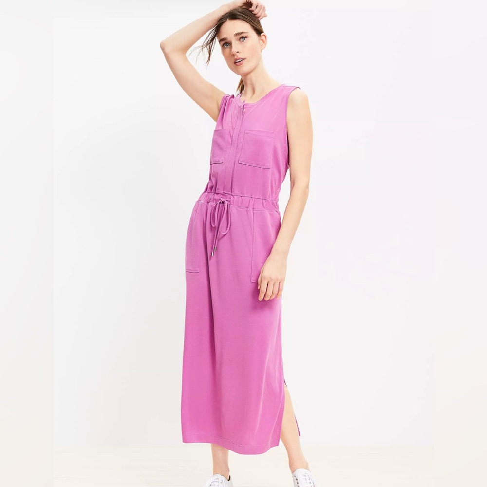 Like New! Lou & Grey LOFT Pink Sleeveless Sandwashed Maxi Dress - S